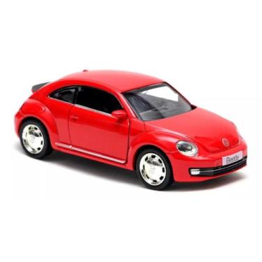 Imagem de Miniatura Volkswagen New Beetle Vermelho 2012 Metal Escala1:32 - Rmz C