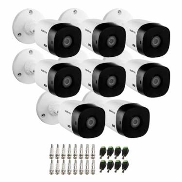 Imagem de Kit 8 Câmeras Intelbras Vhl 1220 Bullet Hdcvi Lite Full Hd 1080p, Lente 3.6mm, Visão Noturna 20m, Ip66 + Conectores