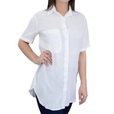 Imagem de Camisa Feminina Milani MC Chemise Kami Branco - 206-Feminino