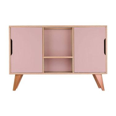 Imagem de Buffet Aparador com 2 Portas Murano Carvalho e Rosa Claro