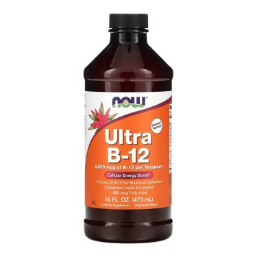 Imagem de Ultra B-12 Vitamina Complexo B Now Foods 473ml Importado