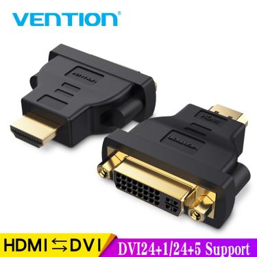 Imagem de Adaptador HDMI dvi 1080p  conversor hdtv  macho para fêmea  bi-direcional  conector para pc  ps3