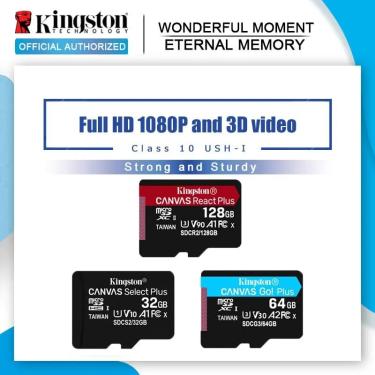 Imagem de Kingston-Cartão Micro SD para Celular  Classe 10  Mini SD  Cartão de Memória TF  UHS-I  16GB  32GB
