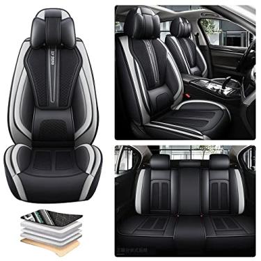 Imagem de Vonxuli Capas de assento de carro compatíveis com mini protetor de assento de carro de luxo compatível com airbag almofada de carro
