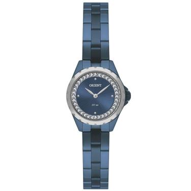 Imagem de Relógio ORIENT feminino analógico azul strass FASS0007 D1DX