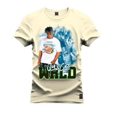 Imagem de Camiseta Plus Size Premium 100% Algodão Estampada Shirt Unissex Juice Wrld Perola G2