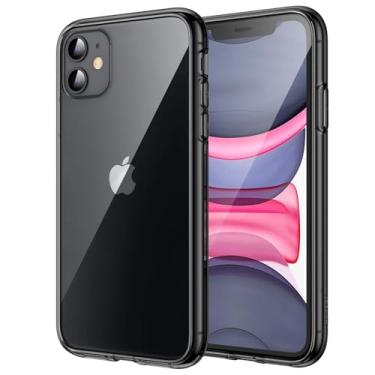 Imagem de JETech Capa para iPhone 11 6,1 Polegadas, Case Protetora de Telefone à Prova de Choque Não-Amarelecimento, Capinha Parte Traseira Transparente Anti-Riscos (Preto)