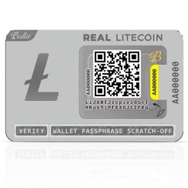 Imagem de Ballet REAL Litecoin - O Cartão de Armazenamento a Frio de Cripto mais Fácil - Carteira de Hardware de Criptomoeda, Gerenciando Seus Ativos de Cripto, NFTs, Moedas (Único)