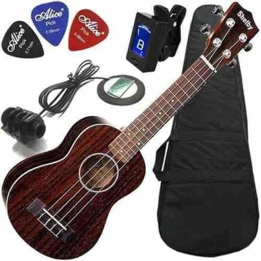 Imagem de Kit Completo Ukulele Soprano Eletrico Shelby