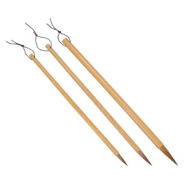 Imagem de PATIKIL Conjunto de pincéis de caligrafia chinesa, 3 peças, caneta de tinta tradicional para desenhar, pintar, escrever, materiais de arte