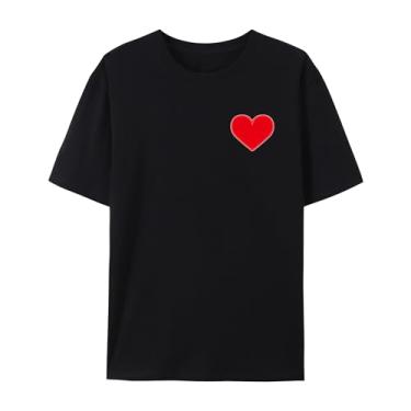 Imagem de Camiseta Love Graphic para amigos Love Funny Graphic para homens e mulheres para o amor, Preto, 4G