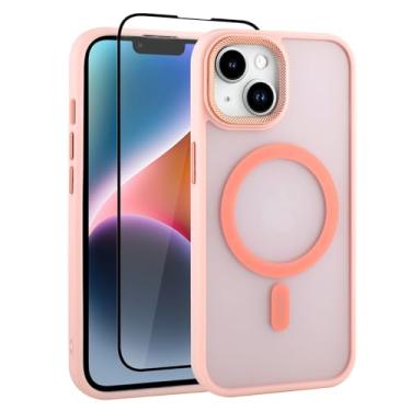 Imagem de Mophinda Capa de telefone magnética rosa para iPhone 14, compatível com Magsafe Soft TPU Bumper Case Proteção Mil-Grade, Resistente a Amarelecimento, Anti-riscos 15.5 cm