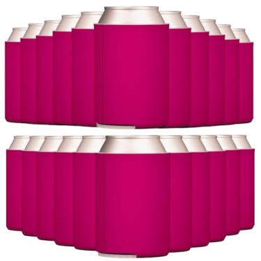 Imagem de TahoeBay Coolers de lata de cerveja em branco, resfriadores de lata de refrigerante dobrável em massa, mangas de sublimação personalizadas para casamentos, festas de despedida de solteira, lembrancinhas divertidas de festa da HTV, Raspberry, 12oz, 25