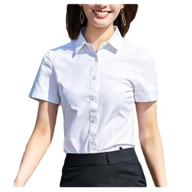 Imagem de Letuwj Camisa de manga curta roupas de trabalho masculinas e femininas com a mesma camisa profissional, Branco masculino, XXG