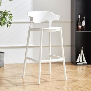 Imagem de Bancos de bar modernos, bancos de bar com encosto, elevador giratório ajustável a gás, banco de couro para café da manhã, balcão, cozinha e casa, C, 49 * 48 * 75 * 99 cm