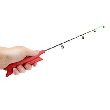 Imagem de Ice Fishing Rod, Ultra Short Fiberglass Ice Fishing Rod Solid Rod Slightly Winter Fishing Rod Ice Fishing Combos for Freshwater Saltwater
