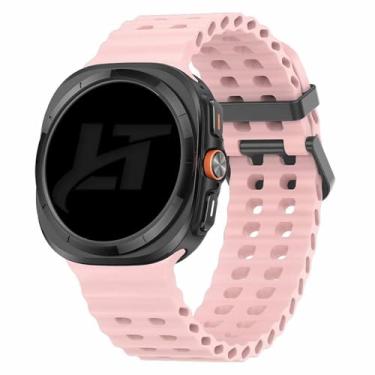 Imagem de Pulseira Ondas LTimports compativel com Galaxy Watch Ultra 47mm Sm-L705 / Sm-L705F LTE (LT-Rosa)