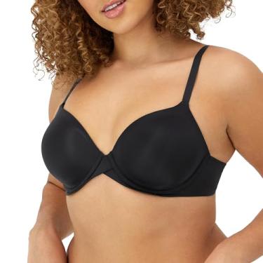 Imagem de Sutiã com aro One Fab Fit, sutiã push-up, sutiã Demi moderno, sutiã levemente acolchoado com alças conversíveis, Preto, 42B
