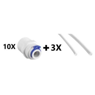 Imagem de 10 Conexão Reta Engate Rápido Rosca 1/2 P/ Purificador + Mangueira fin