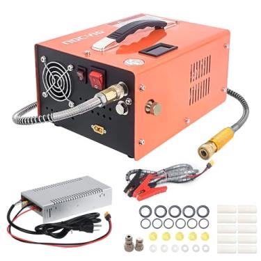Imagem de NDCYJG Pcp Air Compressor,4500Psi 30Mpa Powered by Car 12V DC or Home 110V AC W/Converter Paintball/Scuba Tank Compressor Pump (ORANGE)