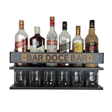 Imagem de Barzinho Para Sala Barzinho De Parede - Bar Doce Bar - Preto - Co2Beer