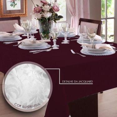 Imagem de Toalha de mesa Jacquard 6 Lugares  Admirare, Carmim