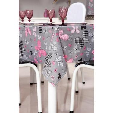 Imagem de Toalha de mesa oxford 4 lugares - MAYRA ENXOVAIS, BORBOLETA