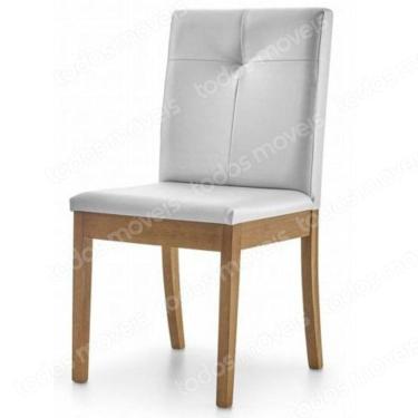 Imagem de Cadeira MH-3240 Herval Madeira Maciça Amêndoa Assento Estofado em Linho Cinza C