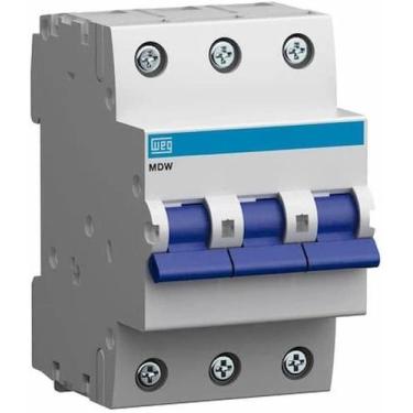 Imagem de Disjuntor termomagnetico mdw-c 70a tripolar 230/400vca 3ka weg