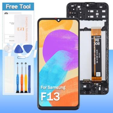 Imagem de Substituição de tela para Samsung Galaxy F13 SM-E135F, SM-E135F/DS 16.8 cm LCD Display Touch Digitalizador Assembly(preto com moldura)