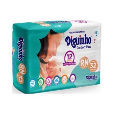 Imagem de Fraldas descartaveis diguinho rn c/32 unid - CCM