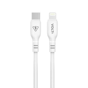 Imagem de Cabo Volt Flex Pro Usb-c Para Lightning Silicone Branco 1,5m