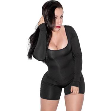 Imagem de Macacão Feminino Academia Levanta Bumbum - Carolina Wuyk, Preto, Femin