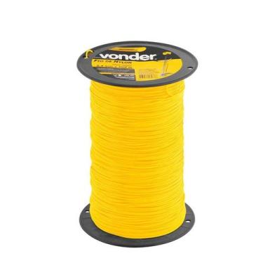 Imagem de Kit 50m Fio Nylon Cortador Grama 2,4mm Redondo Vonder - MTX