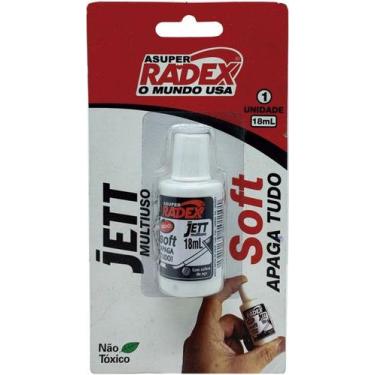 Imagem de Corretivo Líquido Jett Multiuso 18ml Radex Seca Rápido