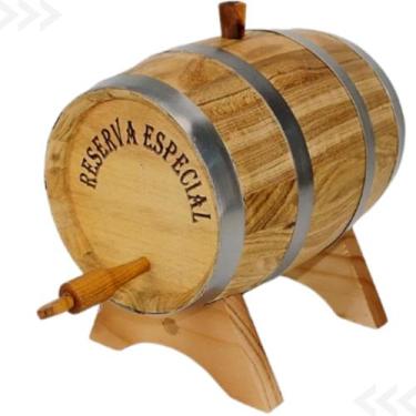 Imagem de Barril De Carvalho 3 Litros Personalizado Com Seu Nome - WOOD E-COMMER