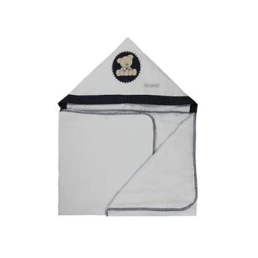 Imagem de Toalha de Banho Bebê Infantil de Malha 100% algodão com Capuz - Urso M