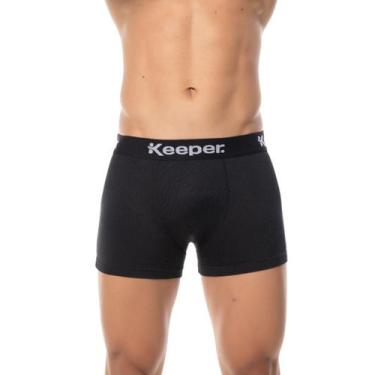 Imagem de Cueca boxer microfibra basic escolha as cores Keeper, Preto, M (42/44)