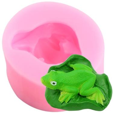 Imagem de YIHUOMOLDS Moldes de fondant de sapo para decoração de bolo de sapo molde de silicone para decoração de bolo de cupcake pasta de chiclete de chocolate e argila de polímero