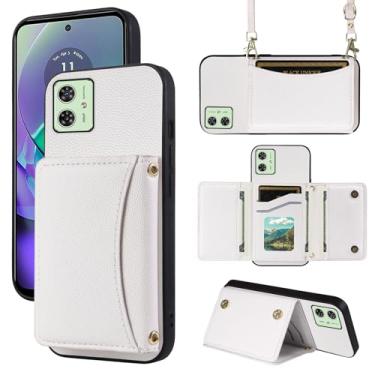 Imagem de Furill Capa de telefone para Motorola Moto G54 5G capa carteira com alça de ombro transversal e suporte de couro para cartão de crédito bolsa flip bolso fino suporte celular acessórios G 54 2023