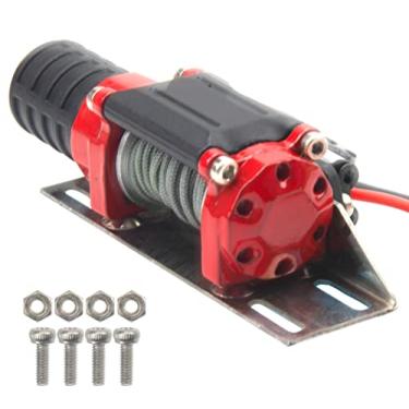 Imagem de Vgoohobby RC Crawler Winch w/Steel Wire Compatible with Traxxas TRX4 Axial SCX10 90046 RC4WD D90 Redcat Gen8 1/10 RC Crawler Car Option Part (Red)
