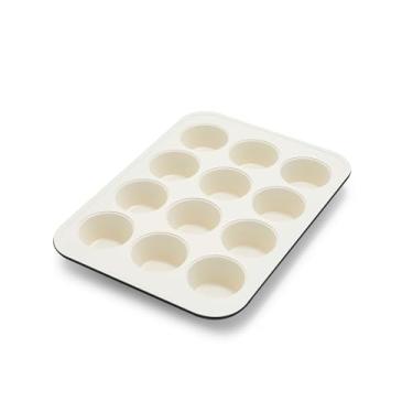 Imagem de GreenPan Forma de muffin Bakewell com 12 xícaras, preta