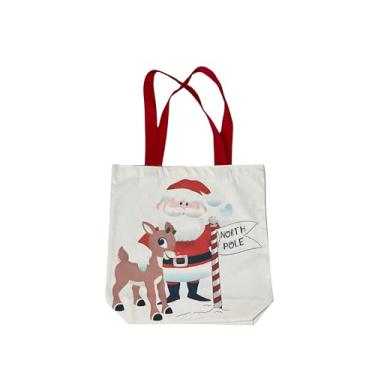 Imagem de Legacy Licensing Partners Bolsa de lona Disney Mickey Mouse, Minnie, Princesas, Vilões e Baby Yoda, Rudolph, a rena do nariz vermelho, Large