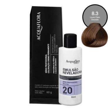 Imagem de Coloração Acquaflora 8.3 60g + Água Oxigenada 20 Volumes 90ml