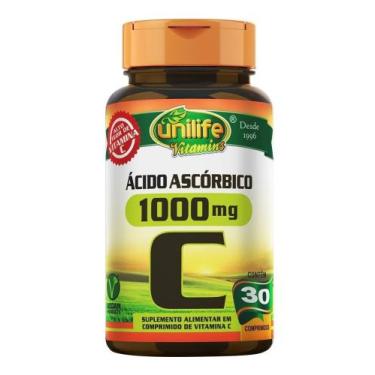 Imagem de Vitamina C 1000 mg 30 comprimidos  - Unilife