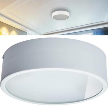 Imagem de Lustre De Sobrepor Teto Branco 25cm Para 2 Lâmpadas LED E27 Sushi Mode