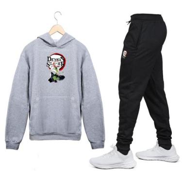 Imagem de Conjunto Kit Moletom Calça + Blusa Novidade Top - Moletons, Cinza, Dem