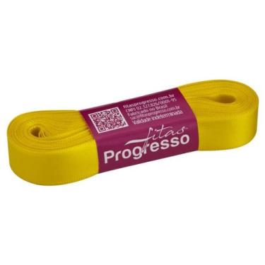 Imagem de Fita de Cetim Progresso 15mm nº3 - 10m Cor 763 Amarelo Gema - 01 unida