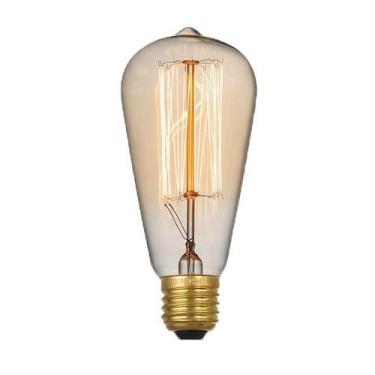 Imagem de Lâmpada Filamento Carbono ST64 40W Branco Quente - Bric, 220V