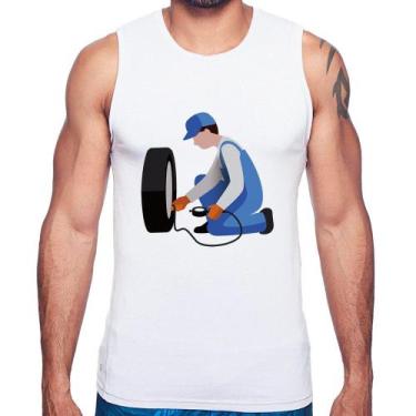 Imagem de Regata Borracharia - Foca na Moda, Branco, M